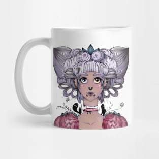 Strange Beheaded Princes Girl With Ghost, Creepy Dark Art Mug